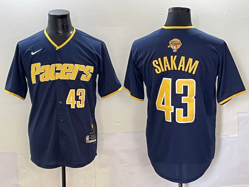 Men 2025 Indiana Pacers #43 Siakam blue NBA Jersey->calgary flames->NHL Jersey